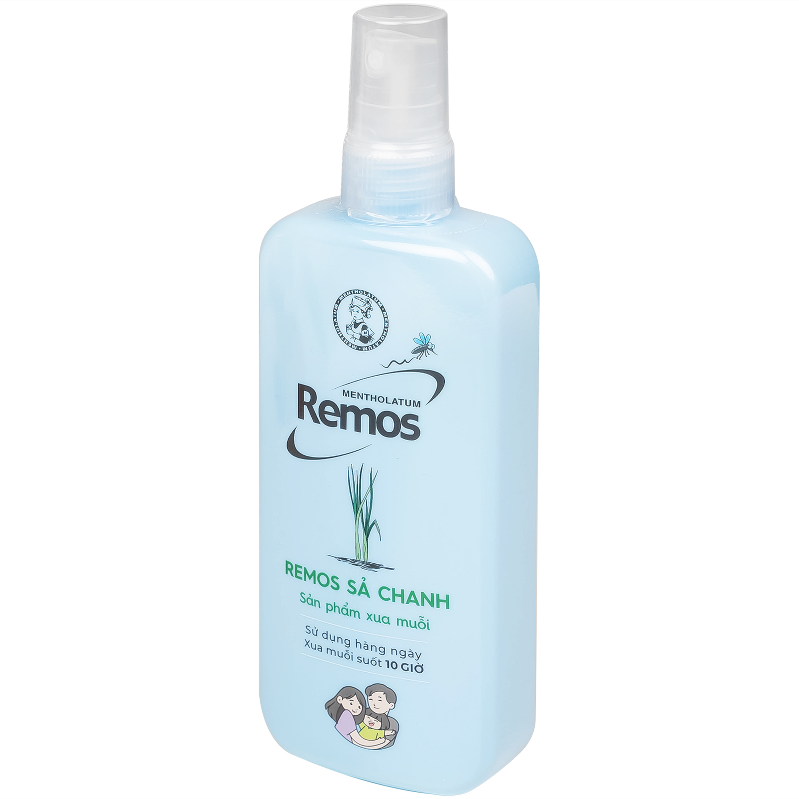 Xịt chống muỗi Remos hương sả chanh xua muỗi suốt 10 giờ (150ml)