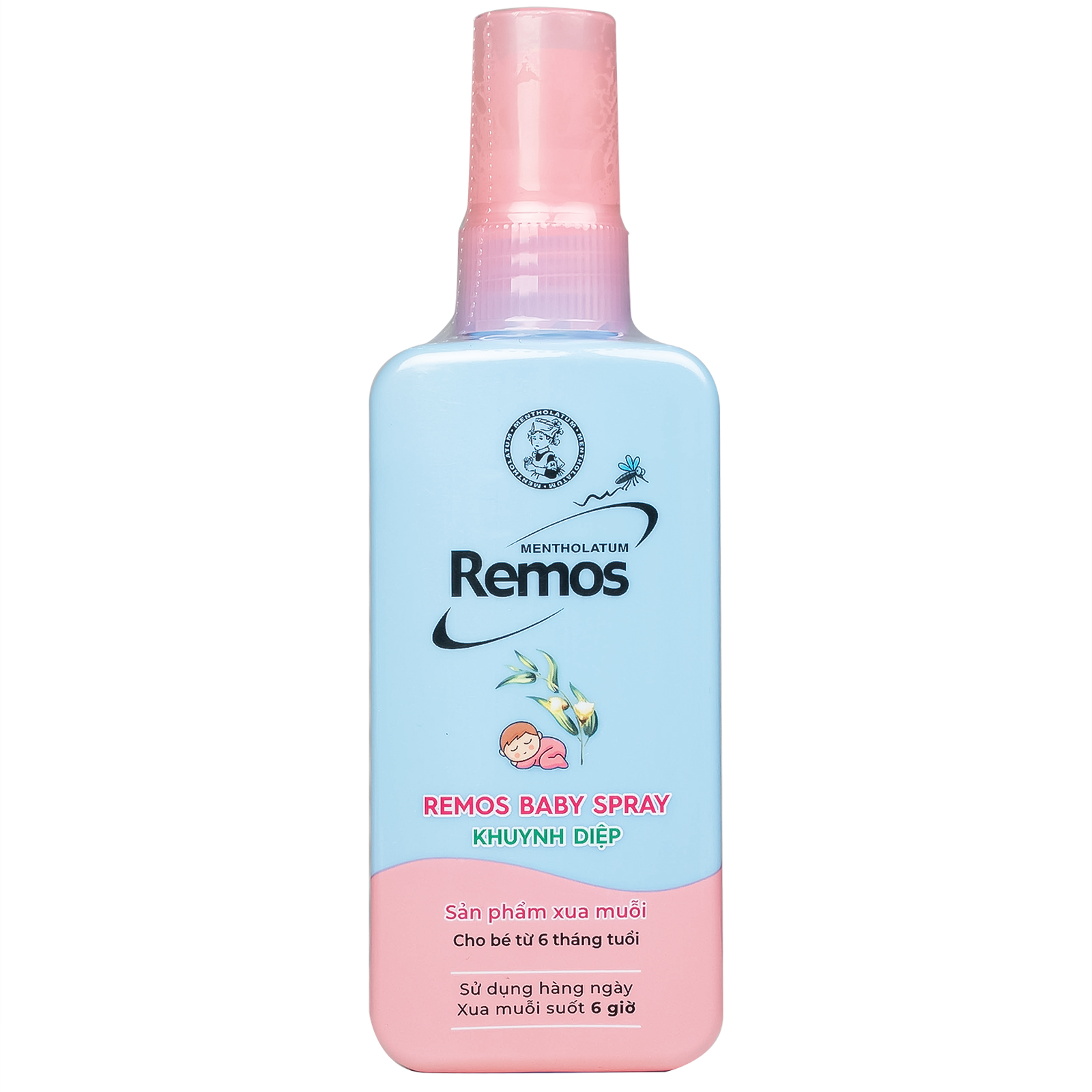 Xịt xua muỗi Remos hương Khuynh Diệp xua muỗi suốt 6 giờ cho bé từ 6 tháng tuổi (70ml)