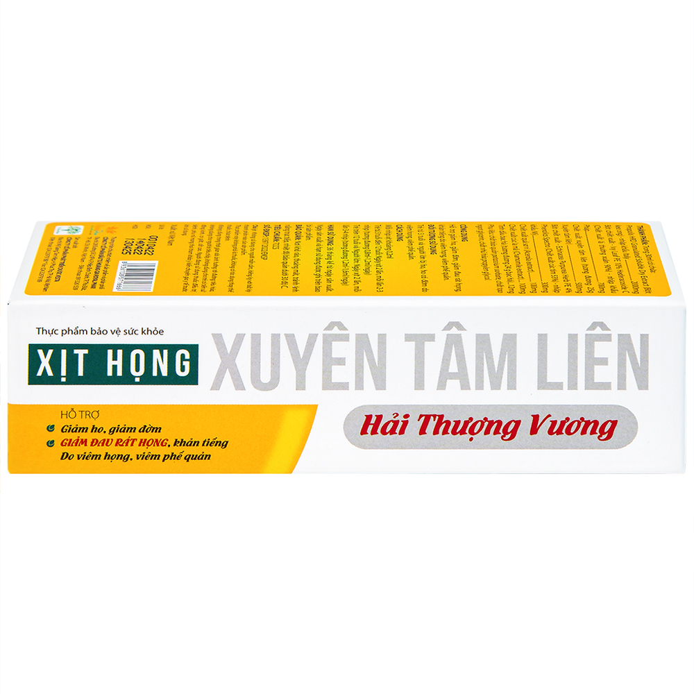 Chai xịt họng hỗ trợ giảm ho, giảm đờm, giảm đau rát họng Xuyên Tâm Liên Hải Thượng Vương (30ml)