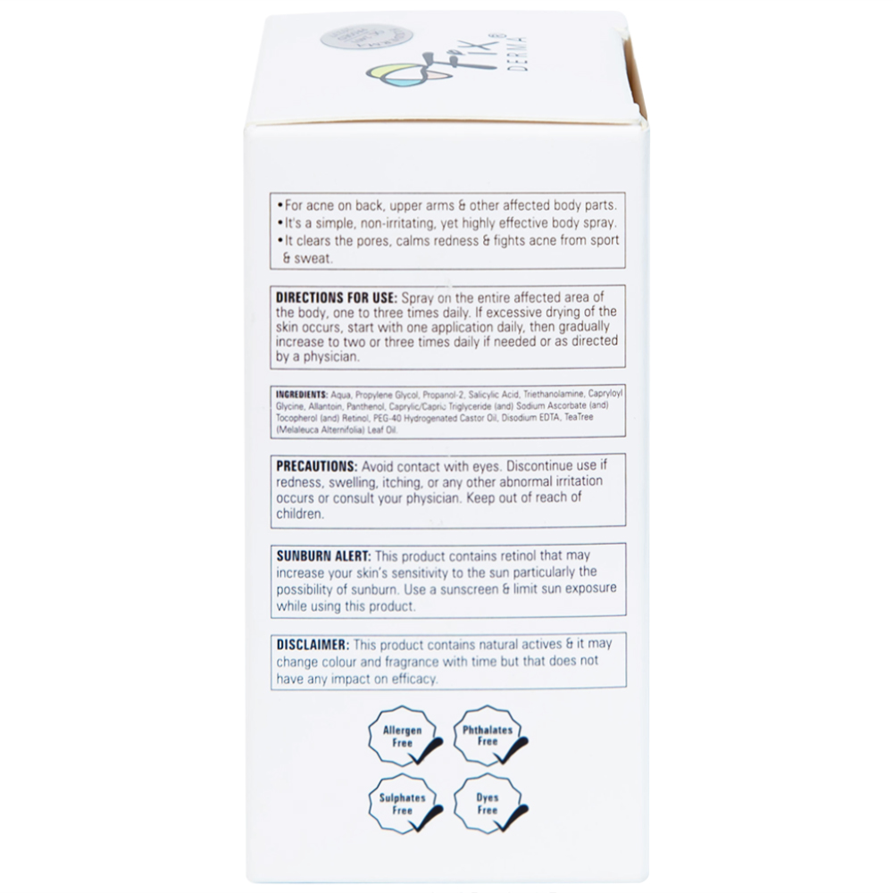 Xịt mụn lưng Fixderma Salyzap 50ml