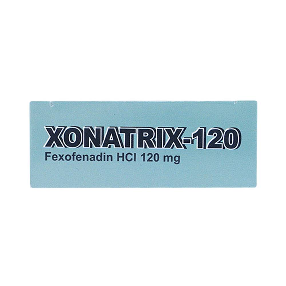 Thuốc Xonatrix-120 DaviPharm điều trị triệu chứng viêm mũi dị ứng theo mùa (3 vỉ x 10 viên)