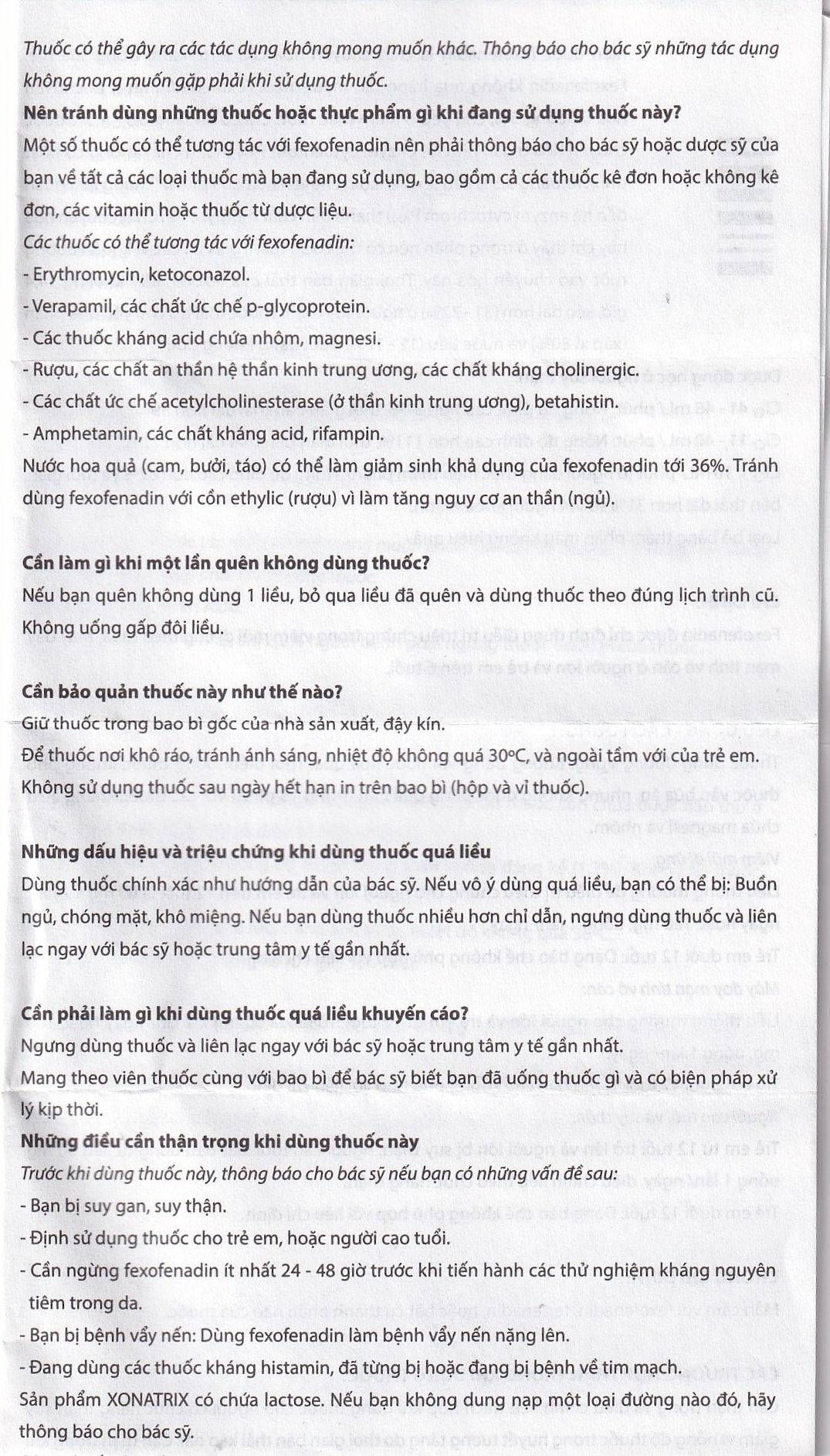 Thuốc Xonatrix 60mg DaviPharm điều trị triệu chứng viêm mũi dị ứng theo mùa (3 vỉ x 10 viên)