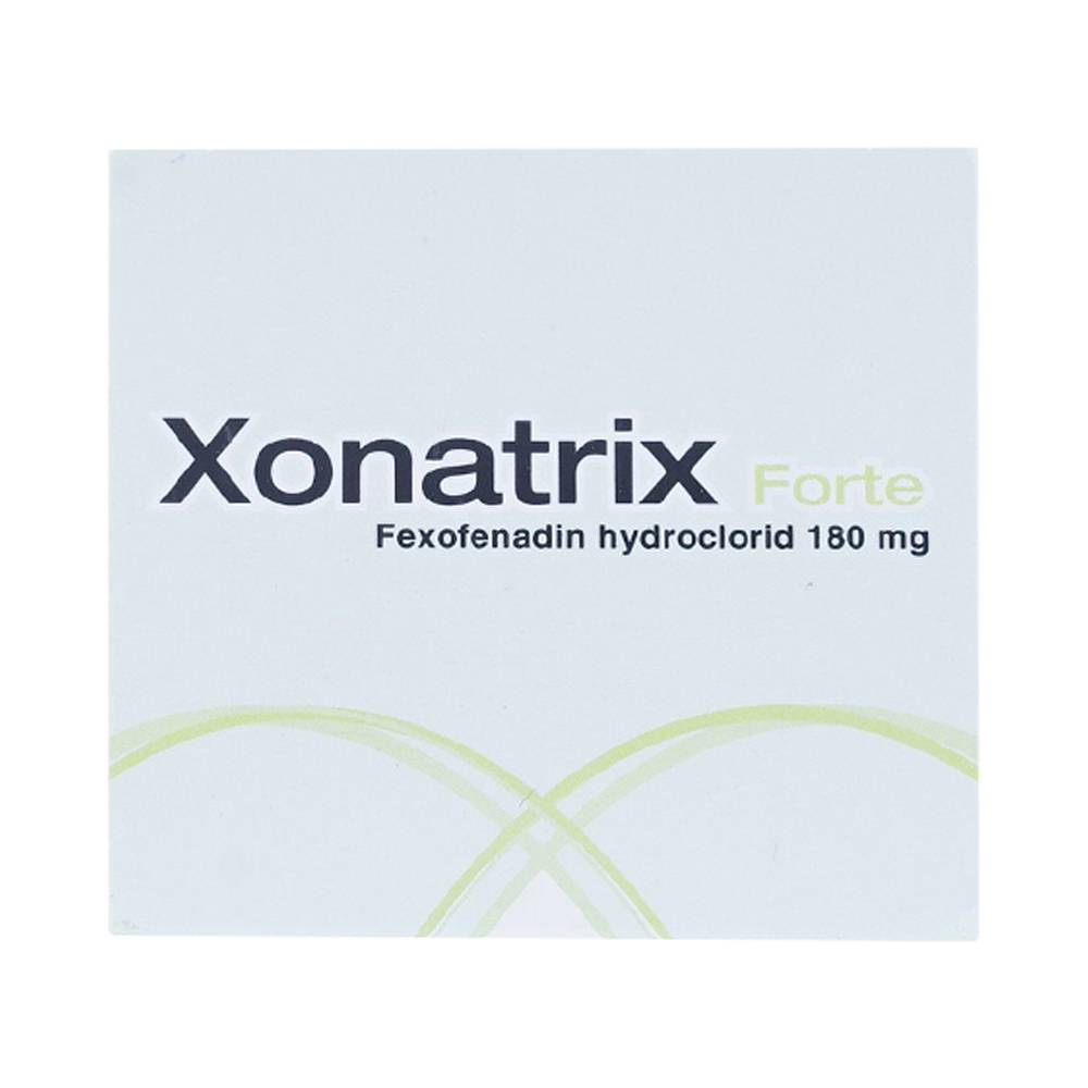 Thuốc Xonatrix Forte 180mg DaviPharm điều trị triệu chứng viêm mũi dị ứng theo mùa (10 vỉ x 10 viên) 