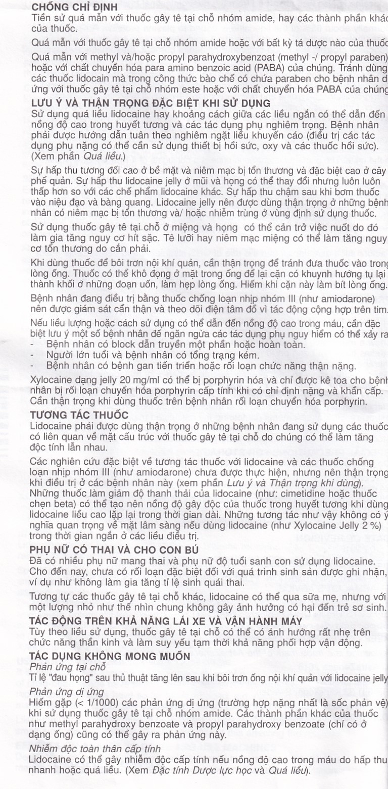 Gel Xylocaine Jelly 2% AstraZeneca gây tê bôi trơn bề mặt (30g)