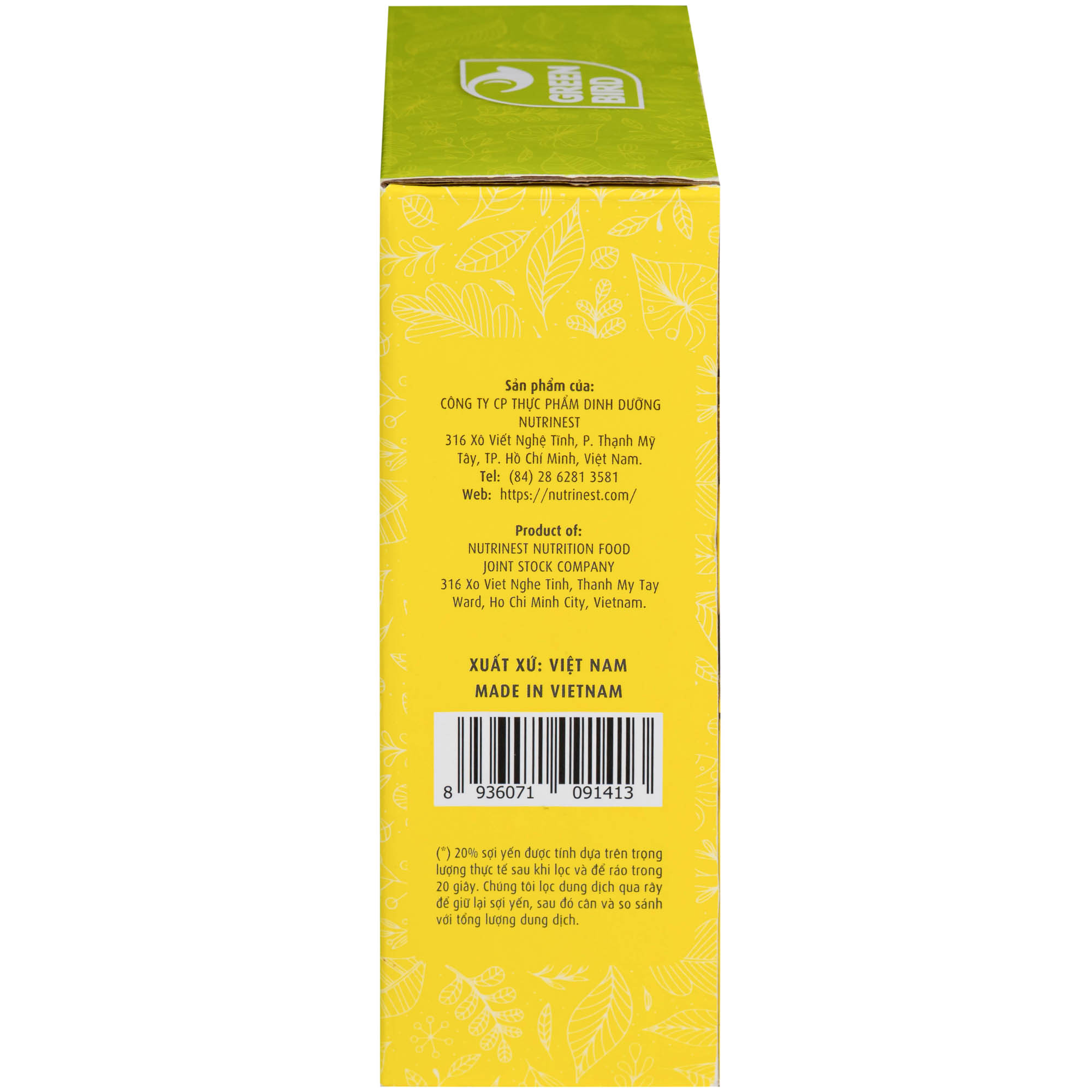 Nước Yến Sào Chưng Đường Phèn Greenbird (4 hũ x 72g)