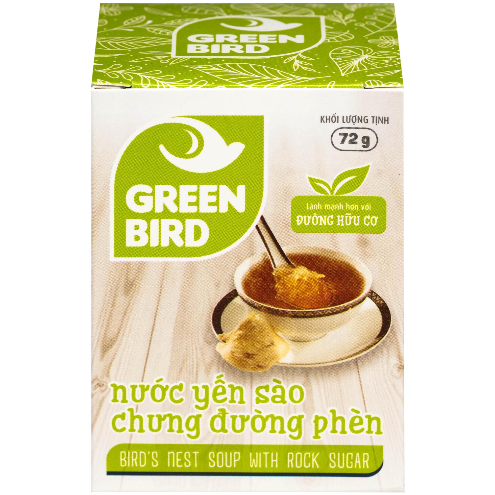 Nước Yến Sào Chưng Đường Phèn Greenbird (hũ 72g)