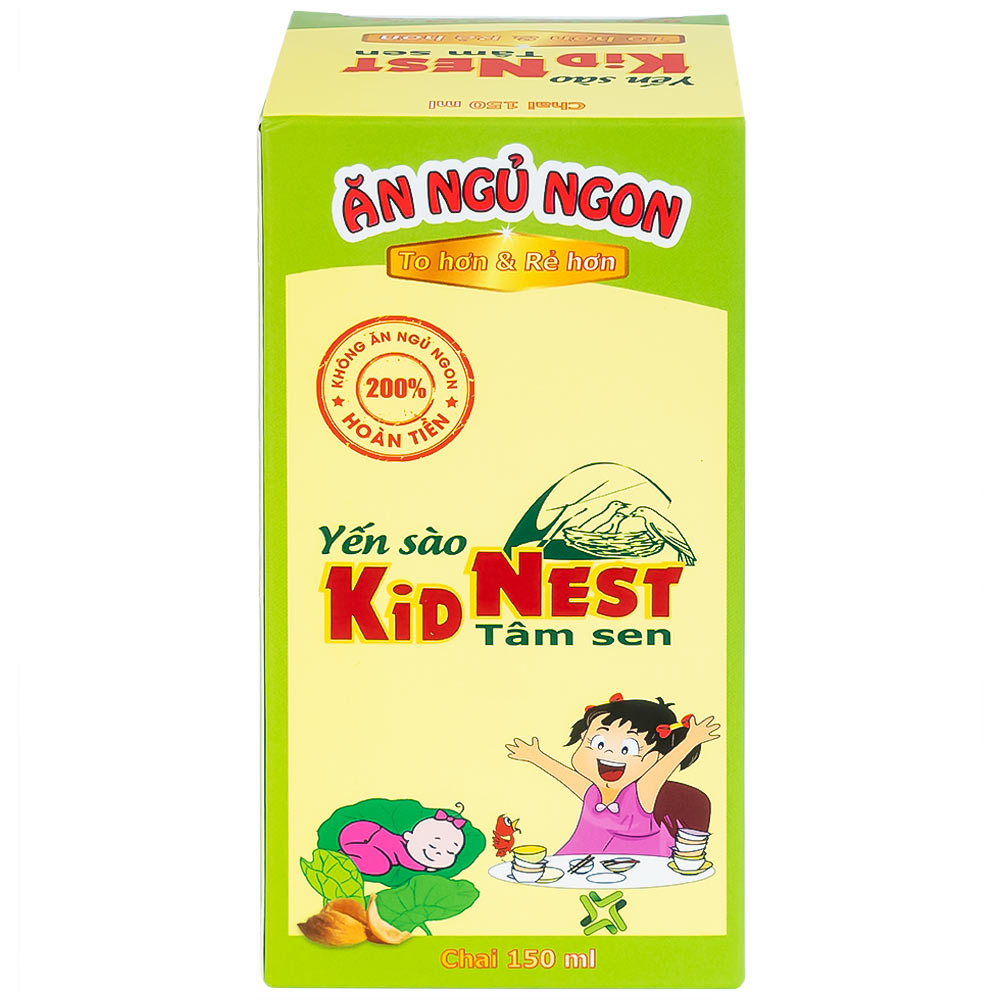 Giúp bồi bổ sức khỏe cho trẻ Yến sào Kid Nest Tâm Sen (150ml)