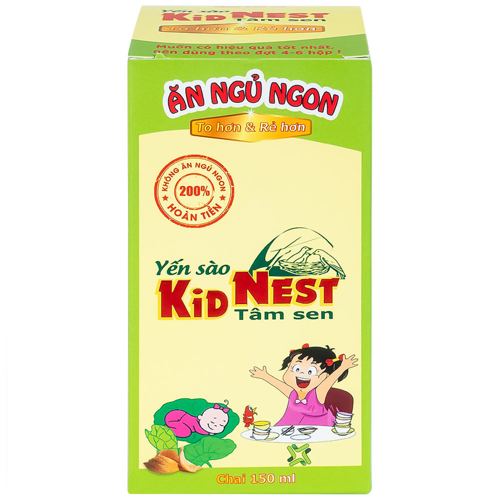 Giúp bồi bổ sức khỏe cho trẻ Yến sào Kid Nest Tâm Sen (150ml)