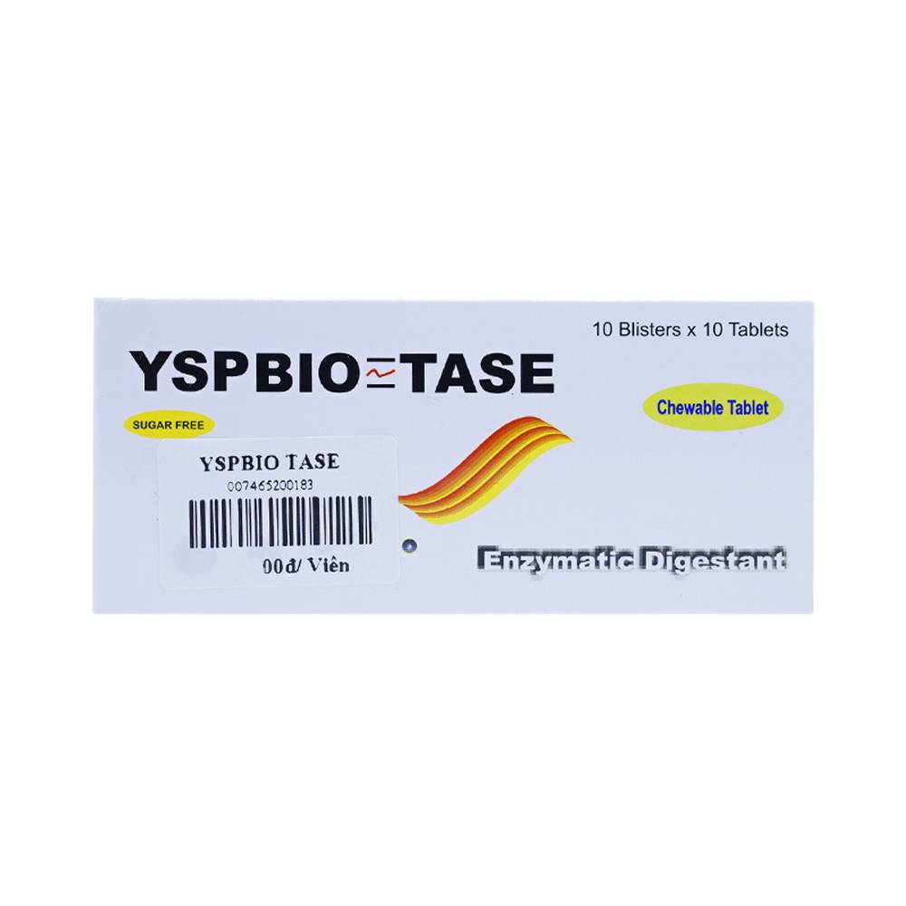Viên nhai YSPBIO TASE YSP hỗ trợ tiêu hóa (10 vỉ x 10 viên)