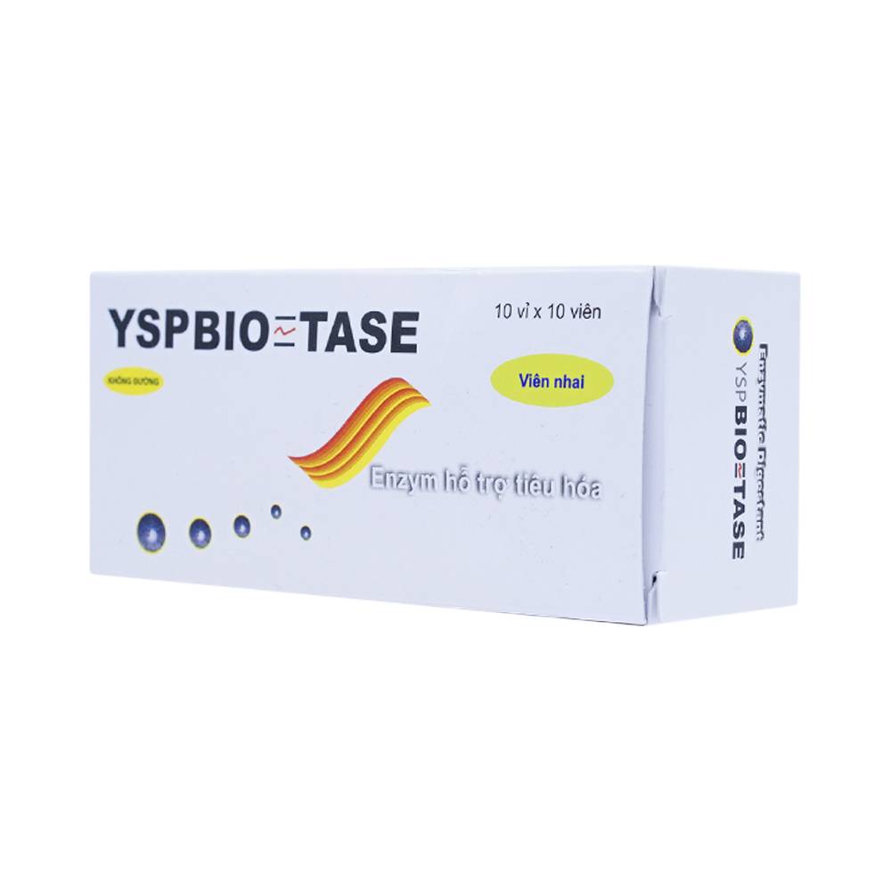 Viên nhai YSPBIO TASE YSP hỗ trợ tiêu hóa (10 vỉ x 10 viên)