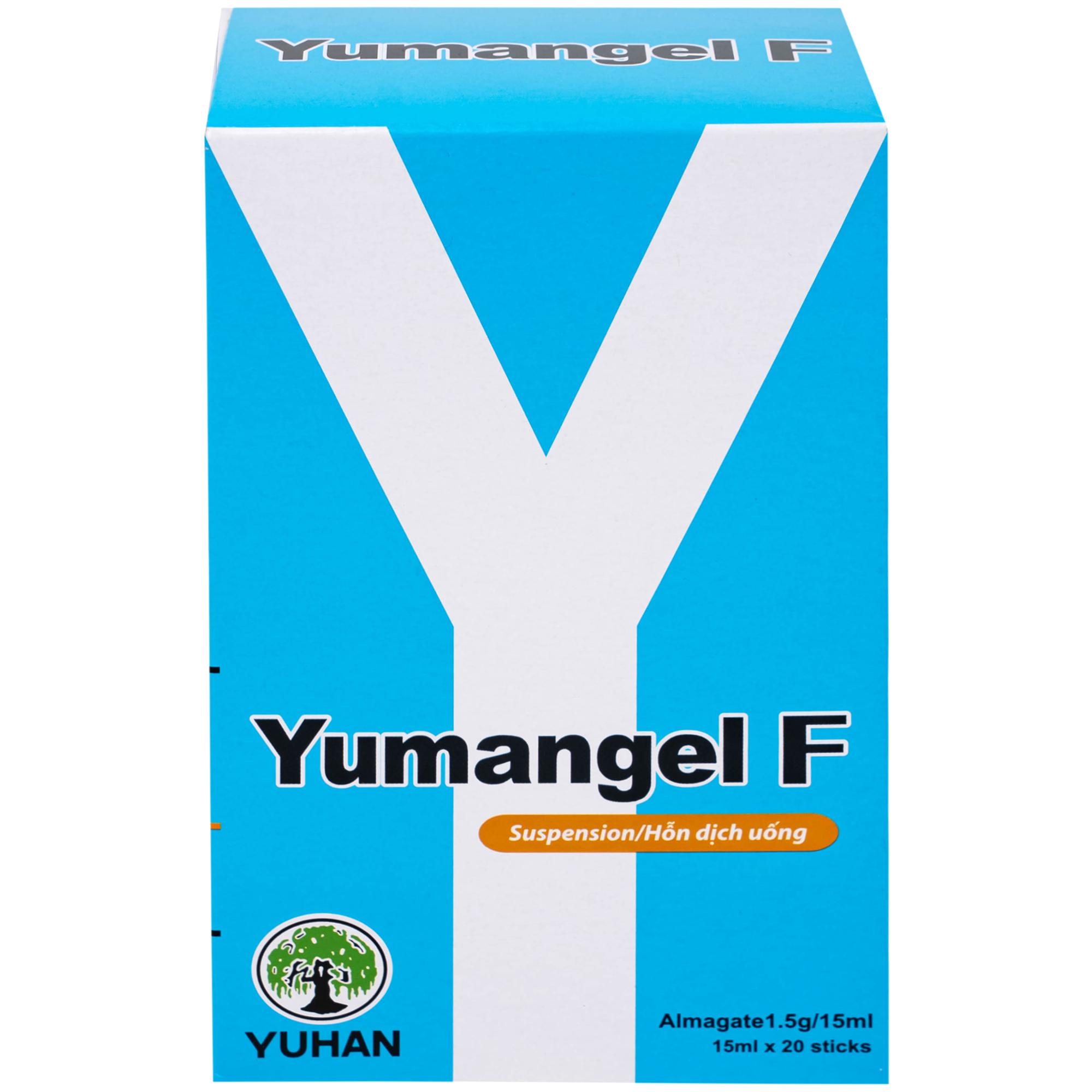 Hỗn dịch uống Yumangel F Yuhan kháng acid và cả thiện loét dạ dày - tá tràng (20 gói x 15ml) 