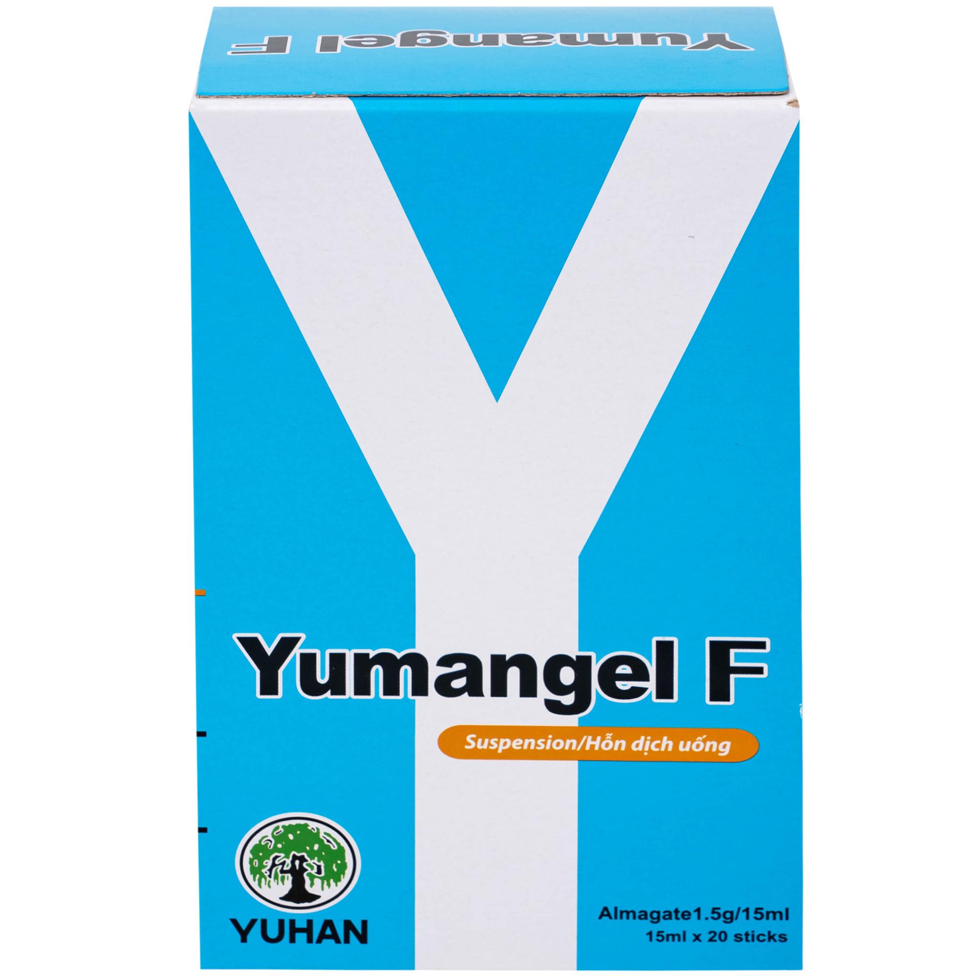 Hỗn dịch uống Yumangel F Yuhan kháng acid và cả thiện loét dạ dày - tá tràng (20 gói x 15ml) 