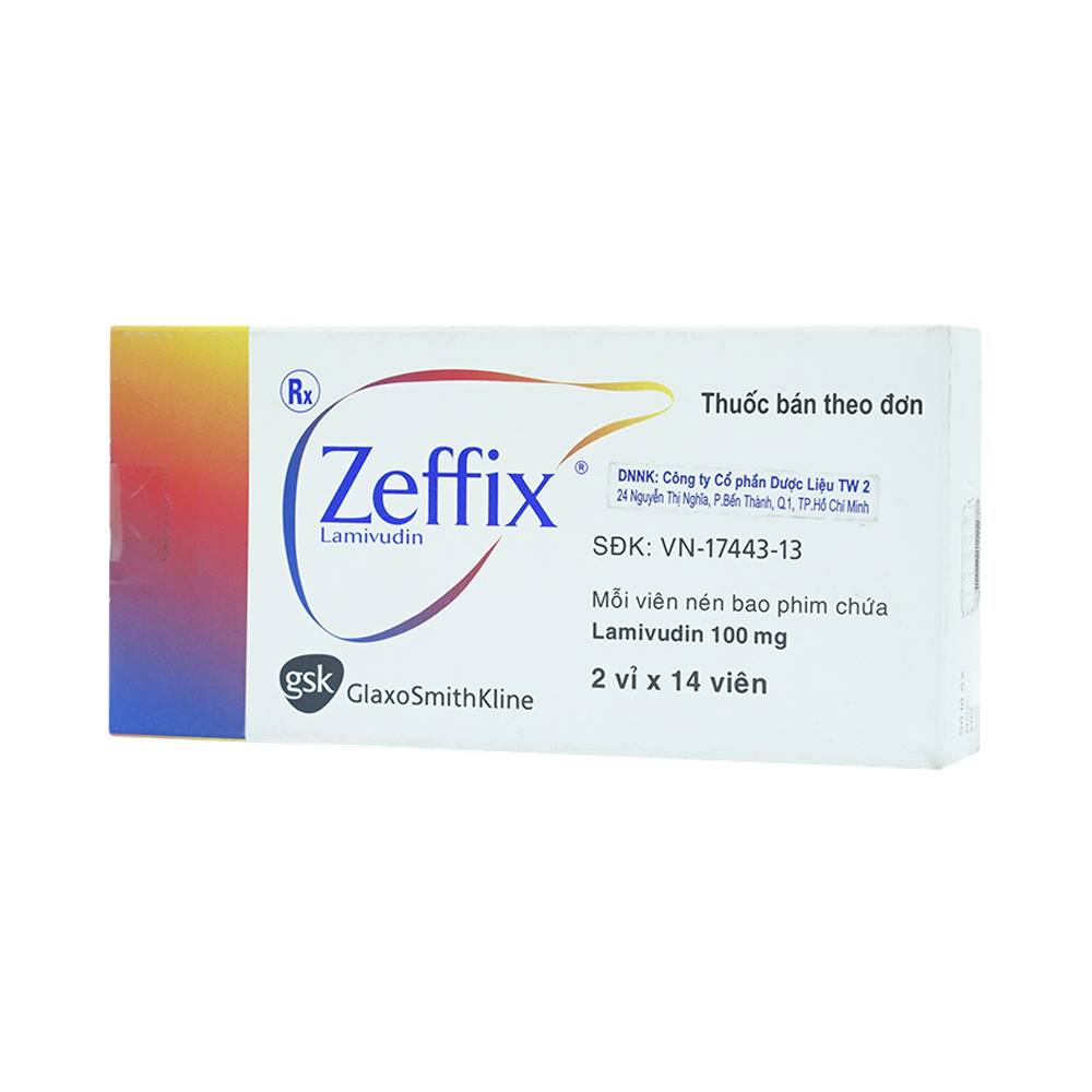 Thuốc Zeffix GSK điều trị viêm gan B mạn tính (2 vỉ x 14 viên)