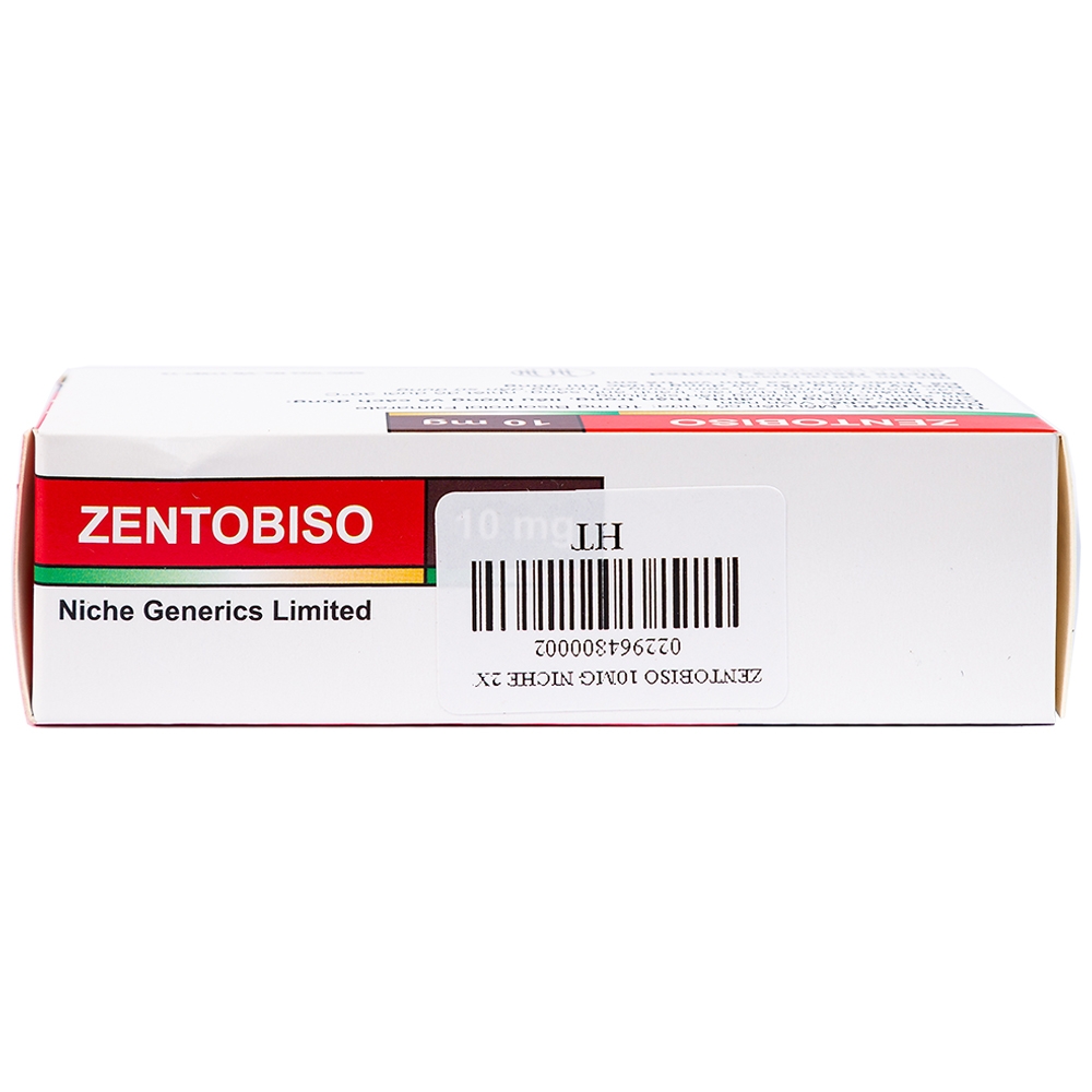 Thuốc Zentobiso 10mg Niche Generics điều trị suy tim mãn tính ổn định (2 vỉ x 14 viên) 