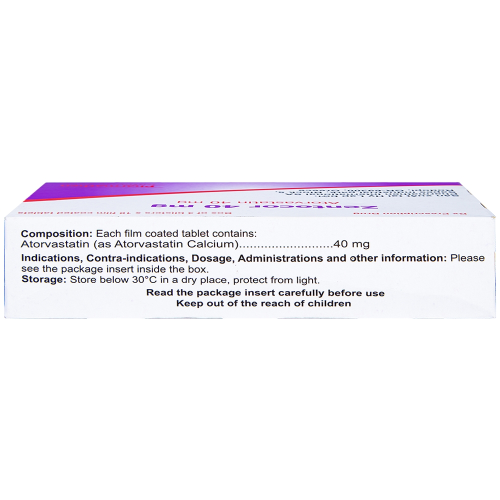 Thuốc Zentocor 40mg Pharmathen điều trị hỗ trợ cho chế độ ăn kiêng (3 vỉ x 10 viên)