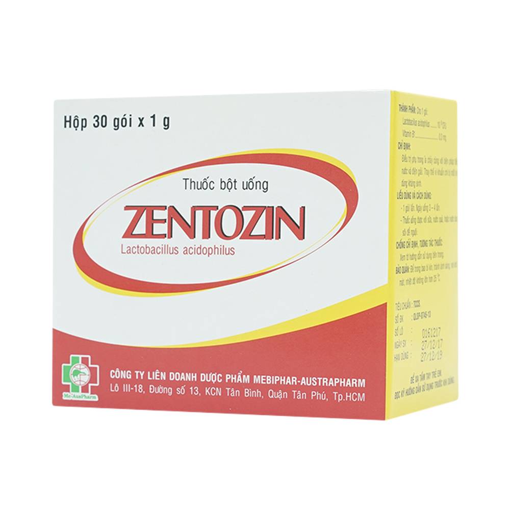 Thuốc bột uống Zentozin Mebiphar điều trị tiêu chảy (30 gói x 1g)