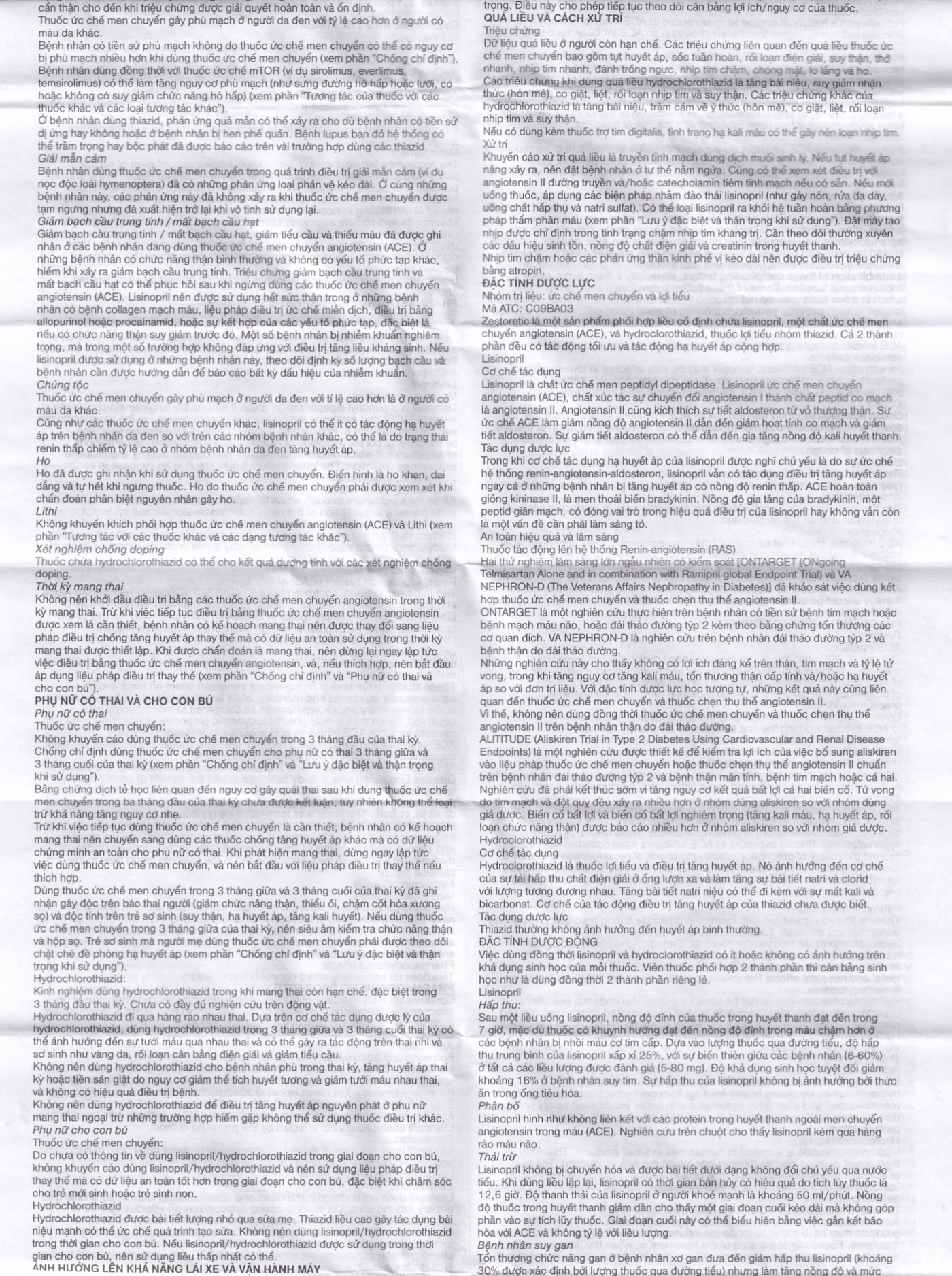 Thuốc Zestoretic-20 AstraZeneca điều trị tăng huyết áp nguyên phát (2 vỉ x 14 viên)