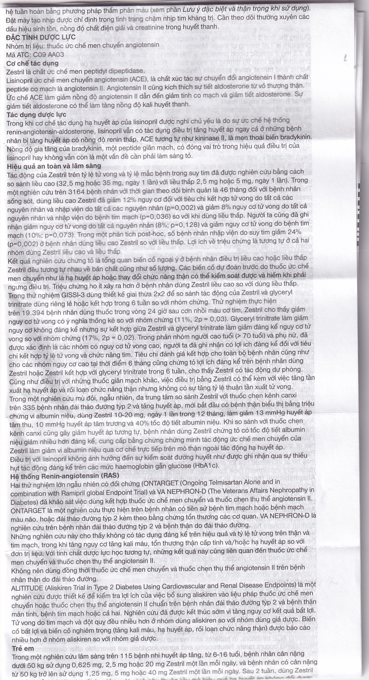 Thuốc Zestril 5mg AstraZeneca điều trị tăng huyết áp, suy tim (2 vỉ x 14 viên)