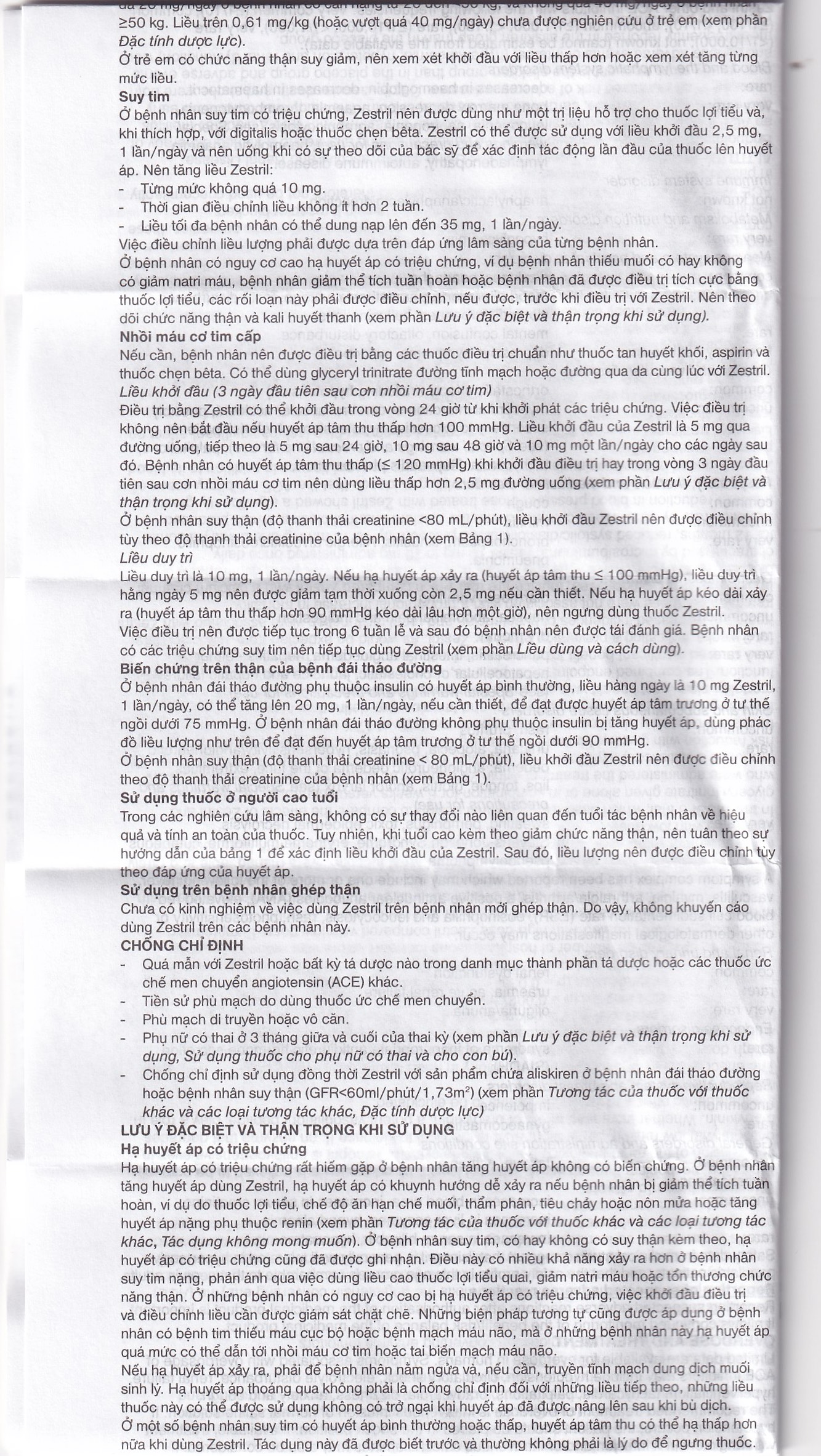 Thuốc Zestril 5mg AstraZeneca điều trị tăng huyết áp, suy tim (2 vỉ x 14 viên)