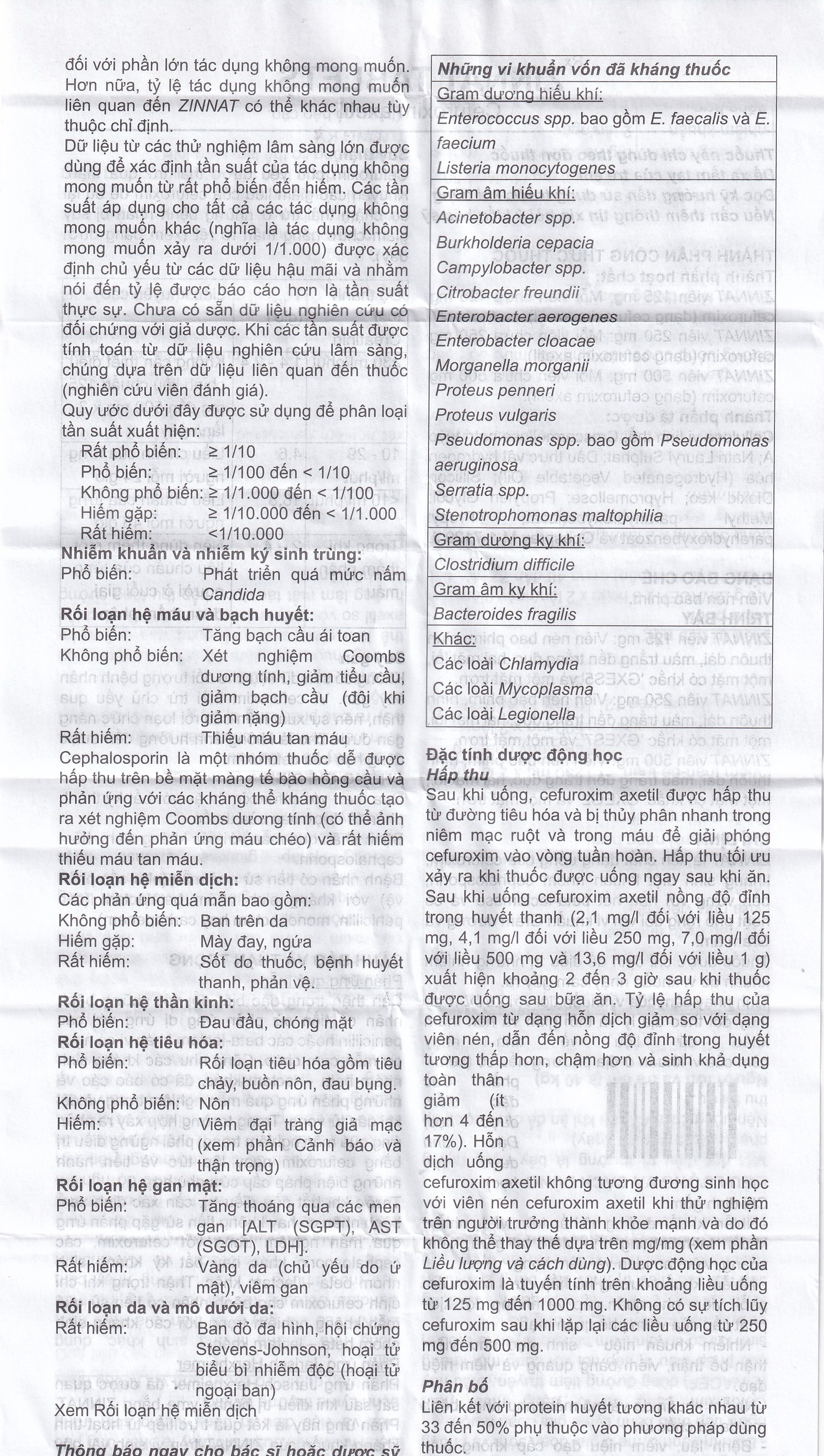 Thuốc Zinnat tablets 500mg Sandoz điều trị những nhiễm khuẩn do vi khuẩn nhạy cảm gây ra (1 vỉ x 10 viên)