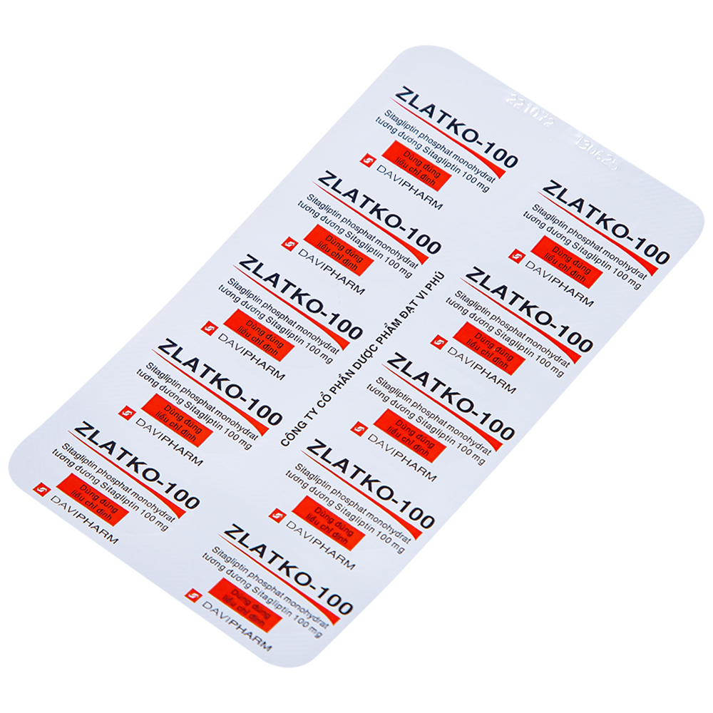 Thuốc Zlatko-100 DaviPharm điều trị đái tháo đường típ 2 (3 vỉ x 10 viên)