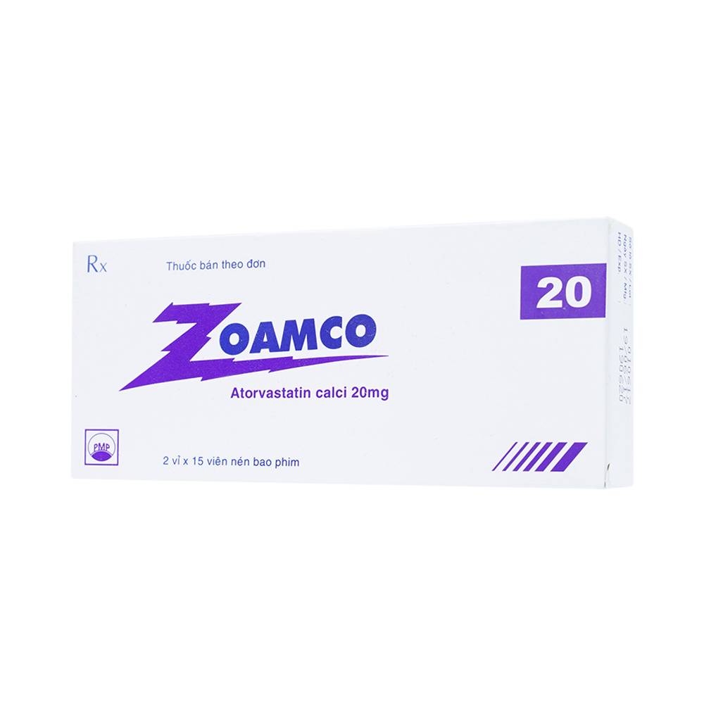 Thuốc Zoamco 20 Pymepharco điều trị rối loạn lipid máu (2 vỉ x 15 viên)