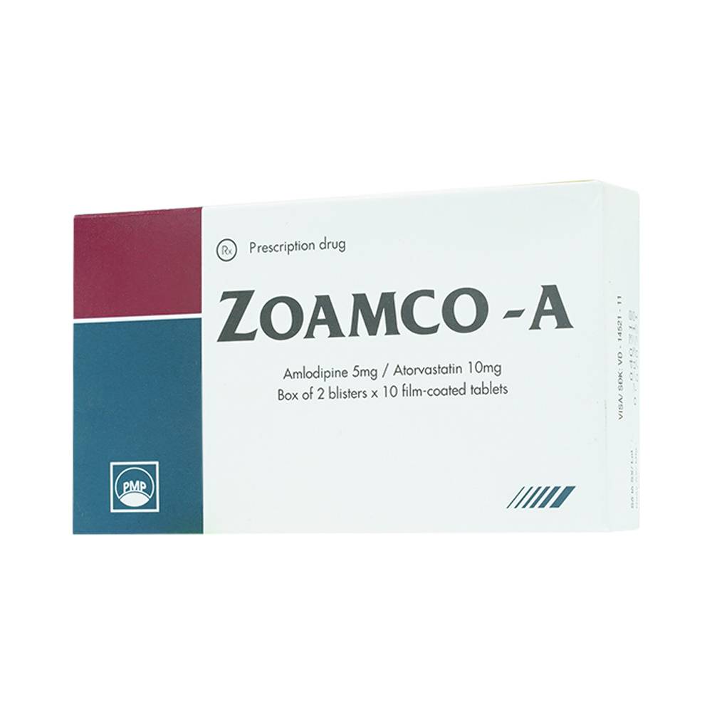 Thuốc Zoamco-A Pymepharco điều trị tăng huyết áp (2 vỉ x 10 viên)