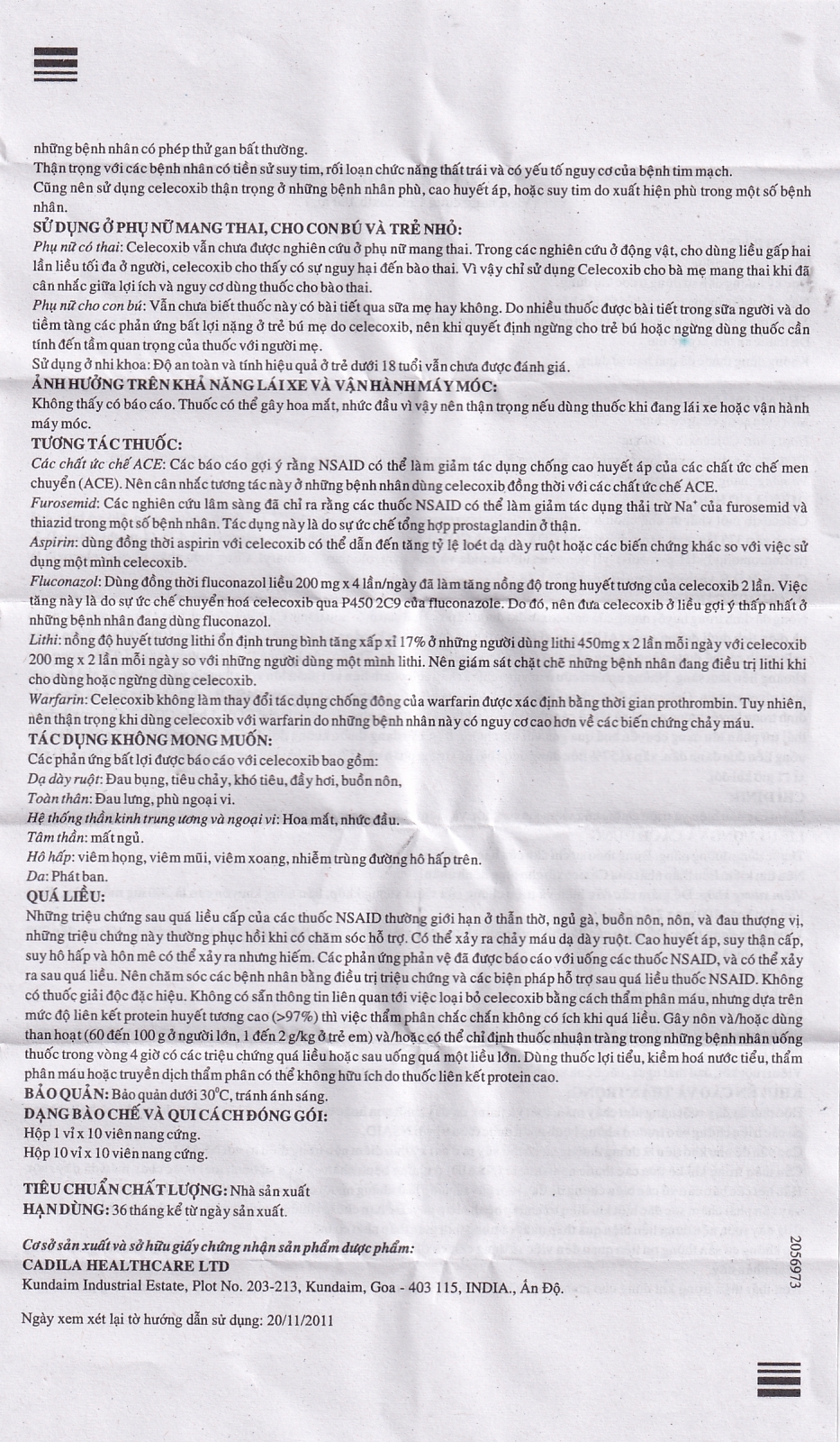 Thuốc Zycel 100 Zydus Cadila giảm viêm xương khớp (1 vỉ x 10 viên)