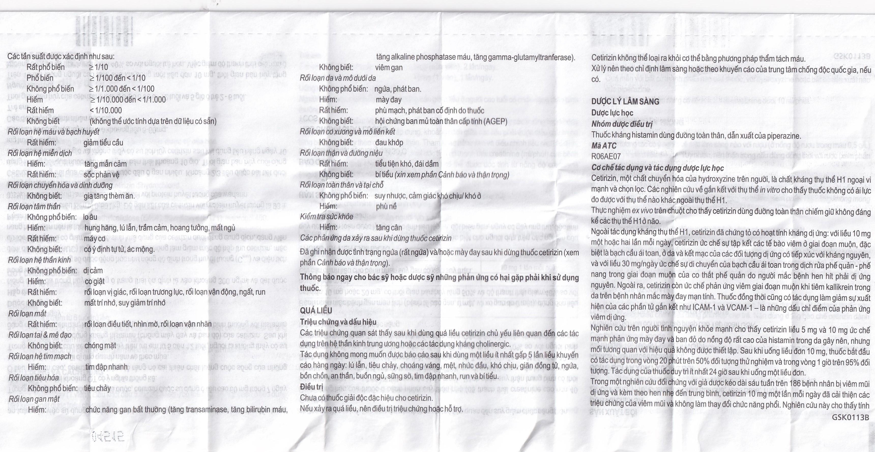 Thuốc Zyrtec GSK giảm viêm mũi dị ứng, mày đay tự phát, mạn tính (1 vỉ x 10 viên)