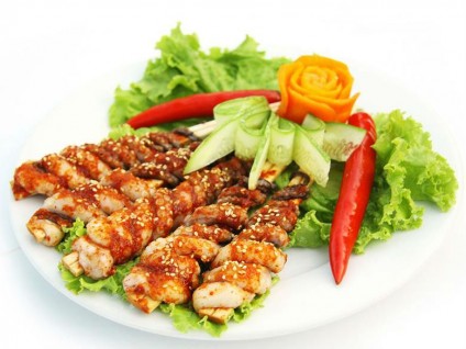 Bạch tuộc nướng sốt cay