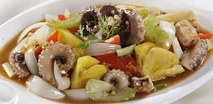 Bạch tuộc xào chua cay