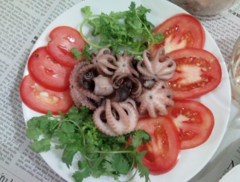 Bánh bao chay chiên chấm sữa