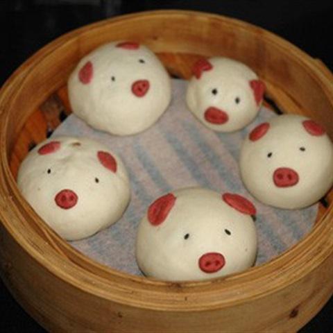 Cách làm bánh bao hình chú heo