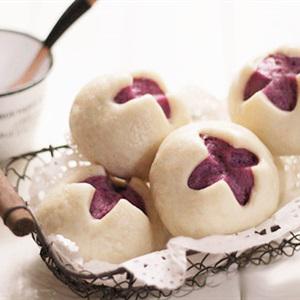 Cách làm bánh bao khoai lang tím hấp