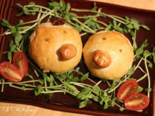 Bánh bao nướng nhân cua và phô-mai