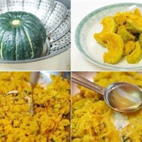 Cách làm bánh bí đỏ tẩm dừa