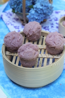 Bánh bò khoai lang tím - dân dã mà ngon