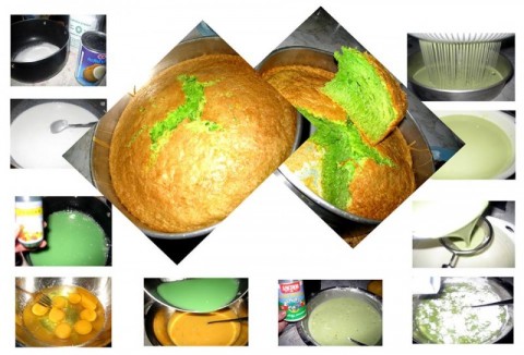 Bánh bò nướng lá dứa