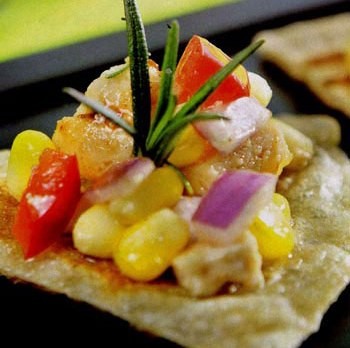 Bánh bột rán nhân gà