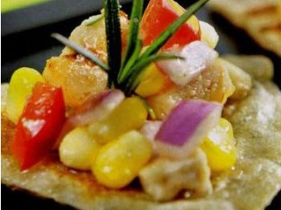 Bánh bột rán nhân gà