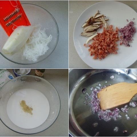 Cách làm bánh chiên củ cải