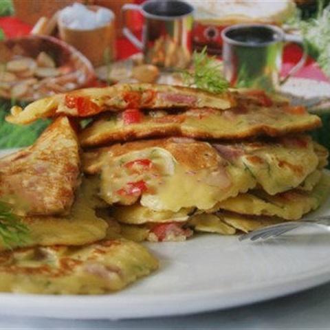 Cách làm bánh chiên nhân thịt xông khói