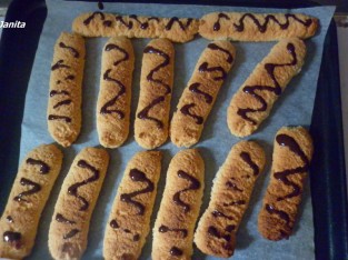 Bánh chocolate almond logs