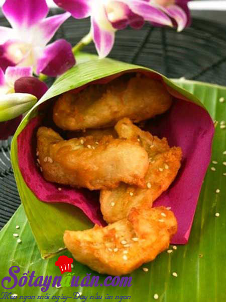 Bánh chuối gừng rán ấm áp ngày đông