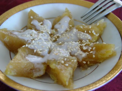 Bánh chuối hấp nước cốt dừa