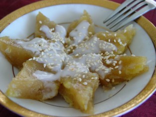 Bánh chuối hấp nước cốt dừa