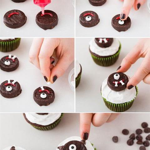 Cách làm bánh cupcake quái vật một mắt