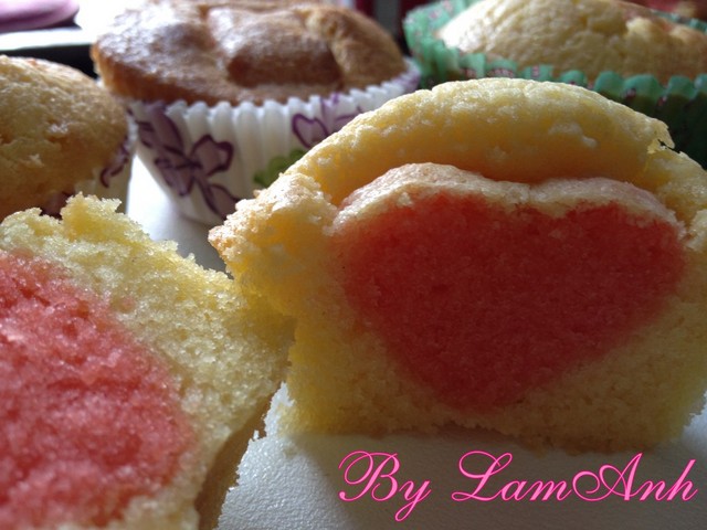 Bánh cupcake trái tim