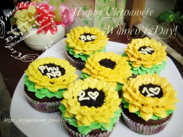 Bánh cupcakes sunflower