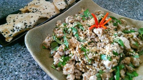 Bánh đa nướng xúc nấm đậu giải nhiệt ngày Hè